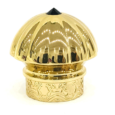خرید درب بطری عطر فلزی زاماک طلایی رنگ سفارشی با سنگ online manufacture