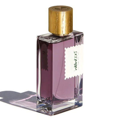 خرید درب بطری عطر نوع سیلندر چوب جامد طبیعی با چاپ طلا تولید آنلاین