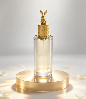 خرید بطری عطر خالی شیشه ای درب آلیاژ روی خرگوش لوکس تولید آنلاین