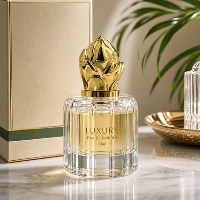 خرید فروش داغ دبی آینه لوکس سعودی طلا 3D گل ماگنولیا Bud Zamac عطر کلاه گل فلزی فلزی Oud Attar بطری پوشش لوگو حک شده سفارشی تولید آنلاین