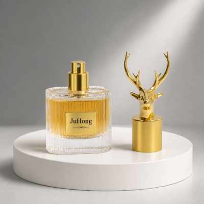 خرید کلاه عطر زاماک لوکس سه بعدی با لوگو سفارشی حکاکی شده و طلایی الکتروپلاستی تولید آنلاین