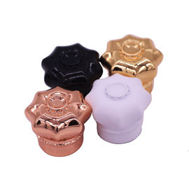خرید پوشش عطر آلیاژ روی کریستال منحصر به فرد ، روکش تاج فلزی شکل گلدار را طراحی کنید online manufacture