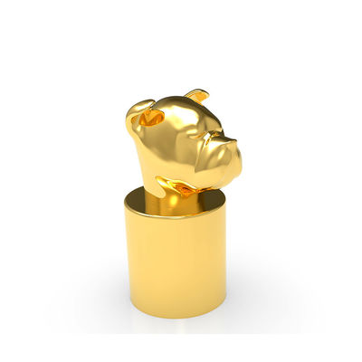 خرید درپوش بطری عطر سفارشی سگ سر طلای Fasion ISO 9001 online manufacture
