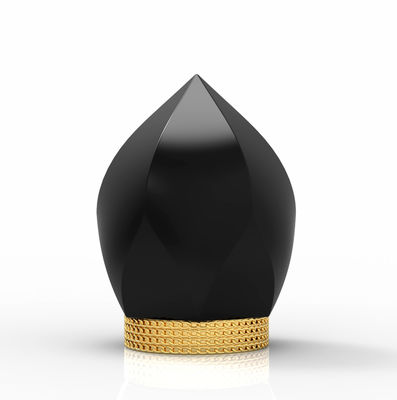 خرید روی آلیاژ لوکس عطر بطری درپوش طلا آبکاری فلز آرم سفارشی آرم online manufacture