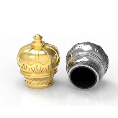 خرید پوشش بطری عطر زاماک مواد آلیاژ روی به شکل تاج سفارشی online manufacture