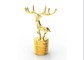 پوشش بطری عطر Deer Style 15 میلی متری طلای فلزی روی آلیاژ Luxury Zamac Creative