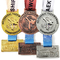 مدال دوی فلزی آلیاژ روی سه بعدی سوغاتی جایزه طلای ماراتن ورزشی با روبان