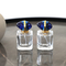 بطری شیشه ای خلاق عطرساز با درپوش سنگی آبی