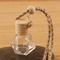 بطری عطر الماس 8ML، آویز بطری عطر خودرو، شیشه شفاف، بطری خالی با درپوش چوبی
