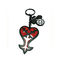 لوگوی شخصی شما شکل قلب Keychains شخصی حکاکی شده شکل قلب برای او