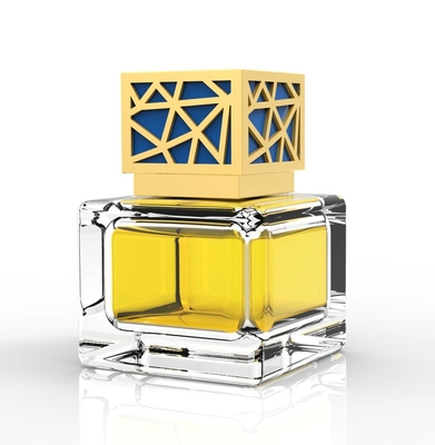 فرآیند آبکاری درب بطری عطر OEM ODM Luxury Special Aly Zinc Square