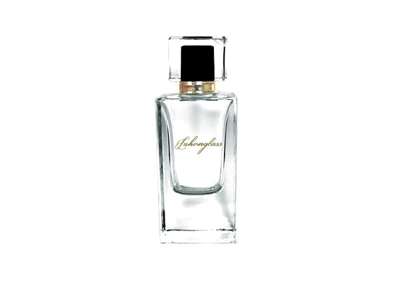 بطری شیشه ای عطر 50 میلی لیتری بطری عطر مربع ضخیم، بطری اسپری پرس سرنیزه ای سطح بالا، بطری خالی لوازم آرایشی