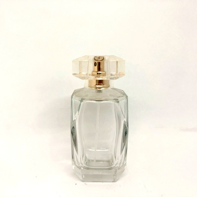 75 میلی لیتر بطری عطر الماس نفیس بطری شیشه ای شفاف سرنیزه اسپری خالی بطری عطر کارخانه بسته بندی