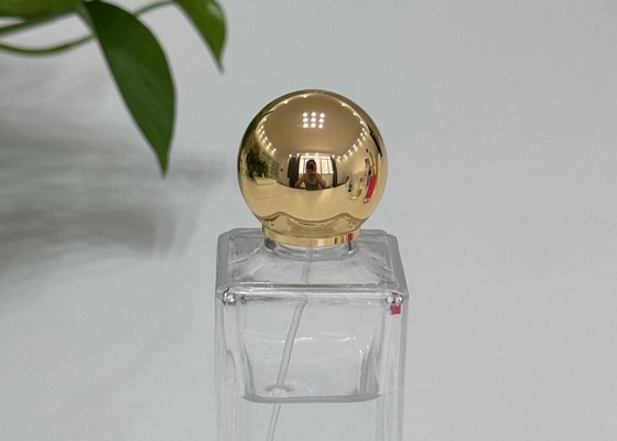 آلیاژ زنک شکل دایره ای فلزی عطر کلاه زاماک شیشه ای عطر بطری های بالا
