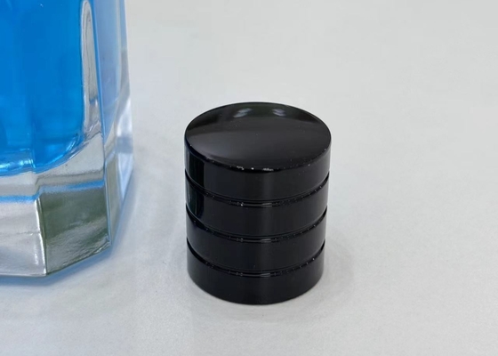 کلاه های بطری عطر سیاه با آلیاژ روی زینک برای بسته بندی پایدار