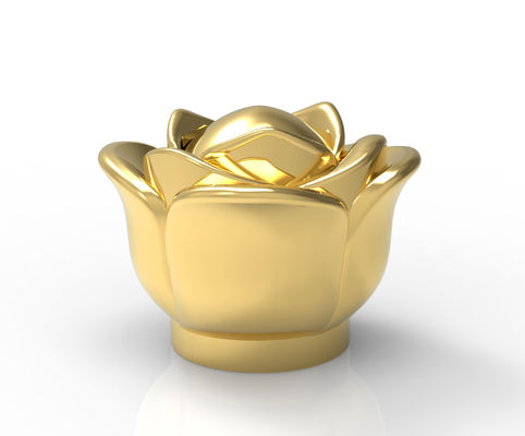 درپوش عطر مربعی براق ممتاز با لوگوی سفارشی به شکل گل برای Fea 15