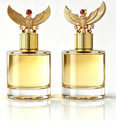 درب بطری عطر عقاب مغناطیسی با روکش طلای نگین قرمز