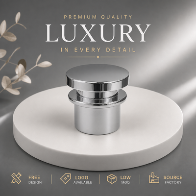گلس بالا آلیاژ روی آویزان کلاه عطری استوانه ای دو طبقه بطری عطر بالا لوگو سفارشی عطر بسته بندی لوازم جانبی