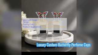 کلاه عطری سفارشی Butterfly Zamac برای برندسازی لوکس