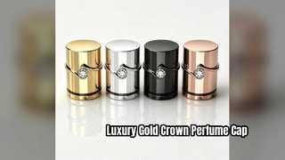کلاه عطر تاج مغناطیسی لوکس کریستالی با روکش طلا