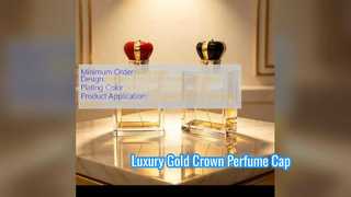 کلاه عطر تاج مغناطیسی لوکس کریستالی با روکش طلا