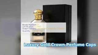 کلاه های عطر لوکس تاج طلایی برای برندینگ عطر ممتاز